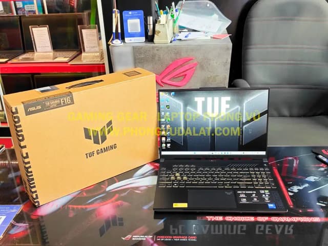 Laptop Asus TUF Gaming F16 FX607VJ - RL034W (Core 5 210H, 16GB, 512GB, RTX 3050 6GB, Full HD+ 144Hz, Win11) - 18