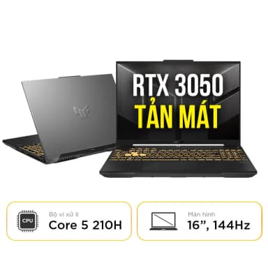 Laptop Asus TUF Gaming F16 FX607VJ - RL034W (Core 5 210H, 16GB, 512GB, RTX 3050 6GB, Full HD+ 144Hz, Win11) - 20