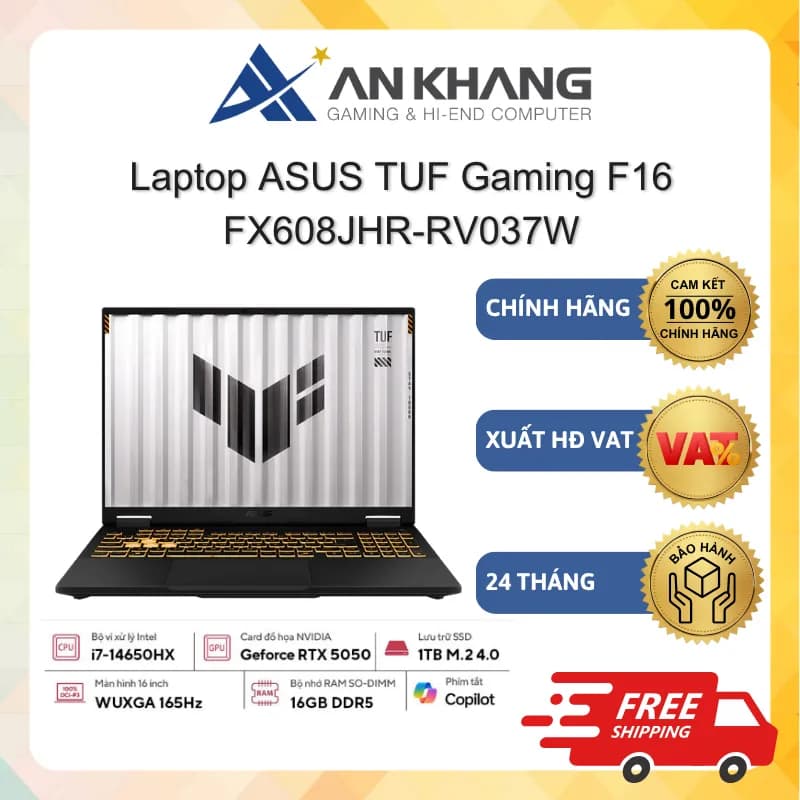 Laptop Asus TUF Gaming F16 FX608JHR - RV037W (i7 14650HX, 16GB, 1TB, RTX 5050 8GB, WUXGA 165Hz, Win11) - Giá rẻ nhất hôm nay - Ảnh 9