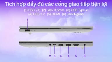 Laptop Asus Vivobook 14 X1404VA - EB155WS (Core 5 120U, 16GB, 512GB, Full HD, OfficeH24+365, Win11) - 14