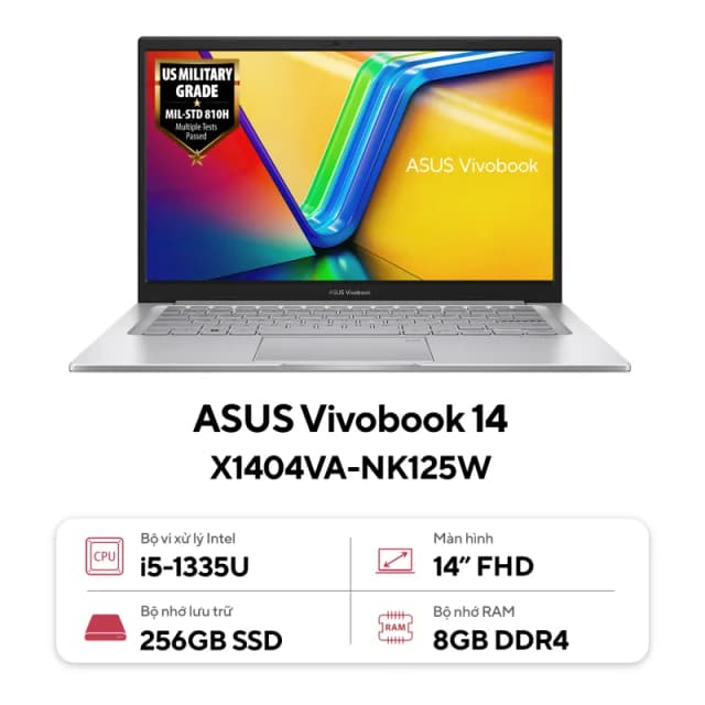 Laptop Asus Vivobook 14 X1404V - NK050W (i5 1335U, 16GB, 512GB, Full HD, Win11) - 20