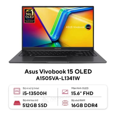 Laptop Asus Vivobook 15 OLED A1505VA - L1341W (i5 13500H, 16GB, 512GB, Full HD OLED, Win11) - 7
