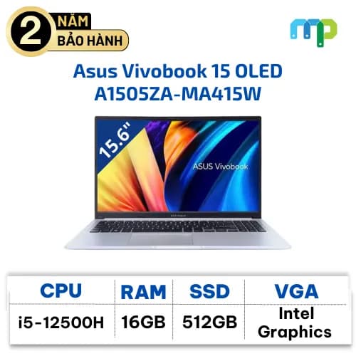 Laptop Asus Vivobook 15 OLED A1505ZA - MA415W (i5 12500H, 16GB, 512GB, 2.8K OLED 120Hz, Win11) - 13
