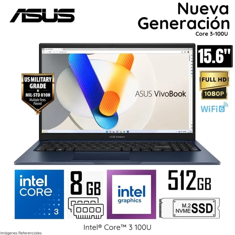 Laptop Asus Vivobook 15 X1504VA - BQ793W (Core 3 100U, 8GB, 512GB, Full HD, Win11) - Giá rẻ nhất hôm nay - Ảnh 2