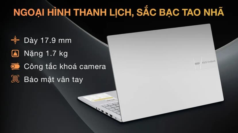 Laptop Asus Vivobook 15 X1504VA - BQ185W (Core 5 120U, 16GB, 512GB, Full HD, Win11) - Giá rẻ nhất hôm nay - Ảnh 2