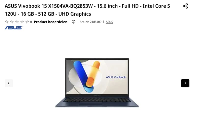 Laptop Asus Vivobook 15 X1504VA - BQ285W (Core 5 120U, 16GB, 512GB, Full HD, Win11) - Giá rẻ nhất hôm nay - Ảnh 9