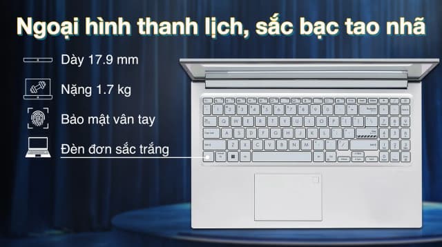 Laptop Asus Vivobook 15 X1504VA - BQ3394W (i3 1315U, 8GB, 512GB, Full HD, Win11) - 4