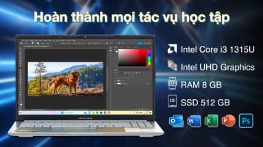 Laptop Asus Vivobook 15 X1504VA - BQ3394W (i3 1315U, 8GB, 512GB, Full HD, Win11) - 9