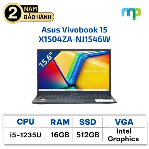 Laptop Asus Vivobook 15 X1504ZA - NJ1546W (i5 1235U, 16GB, 512GB, Full HD, Win11) - 13