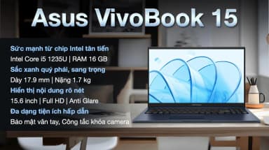 Laptop Asus Vivobook 15 X1504ZA - NJ1546W (i5 1235U, 16GB, 512GB, Full HD, Win11) - 6