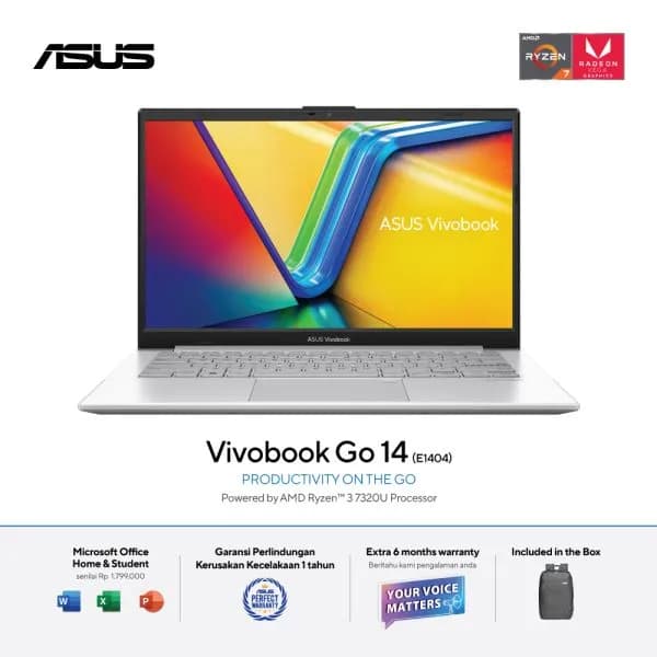 Laptop Asus VivoBook Go 14 E1404FA - EB945W (R5 40, 16GB, 512GB, Full HD, Win11) - Giá rẻ nhất hôm nay - Ảnh 4