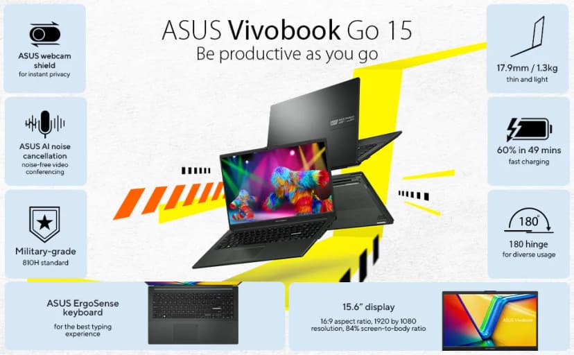 Laptop Asus Vivobook Go 15 E1504FA - BQ374W (R5 40, 8GB, 512GB, Full HD, Win11) - Giá rẻ nhất hôm nay - Ảnh 14