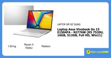 Laptop Asus Vivobook Go 15 E1504FA - NJ776W (R5 7520U, 16GB, 512GB, Full HD, Win11) - 19