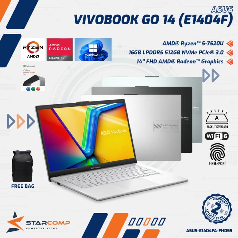 Laptop Asus Vivobook Go E1404FA - EB482W (R5 7520U, 16GB, 512GB, Full HD, Win11) - Giá rẻ nhất hôm nay - Ảnh 16