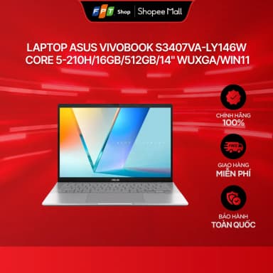 Laptop Asus Vivobook S14 S3407VA - LY146W (Core 5 210H, 16GB, 512GB, WUXGA, Win11) - 14