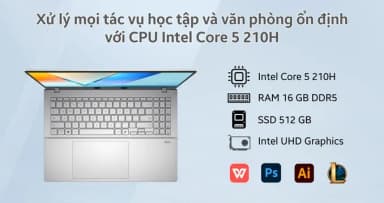 Laptop Asus Vivobook S14 S3407VA - LY146W (Core 5 210H, 16GB, 512GB, WUXGA, Win11) - 9