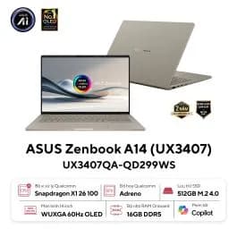 Laptop Asus Zenbook A14 UX3407QA - QD299WS (X1 26 100, 16GB/, 512GB, WUXGA OLED, OfficeH24+365, Win11) - 4