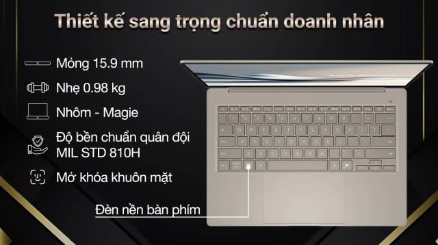 Laptop Asus Zenbook A14 UX3407QA - QD299WS (X1 26 100, 16GB/, 512GB, WUXGA OLED, OfficeH24+365, Win11) - 8