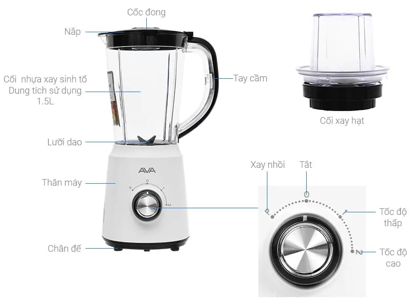 So sánh giá Máy xay sinh tố đa năng AVA BL9006-GS - Tìm sản phẩm giá rẻ nhất - Ảnh 5