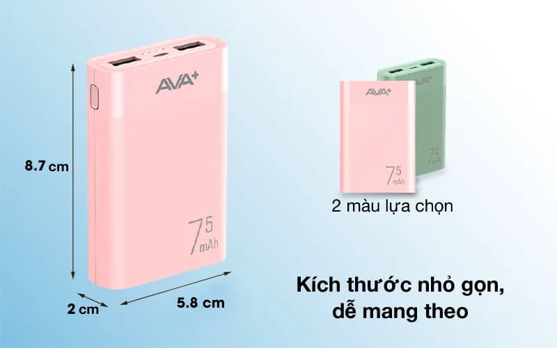 So sánh giá Pin sạc dự phòng 7500 mAh 10W AVA+ LJ JP199 - Tìm sản phẩm giá rẻ nhất - Ảnh 2