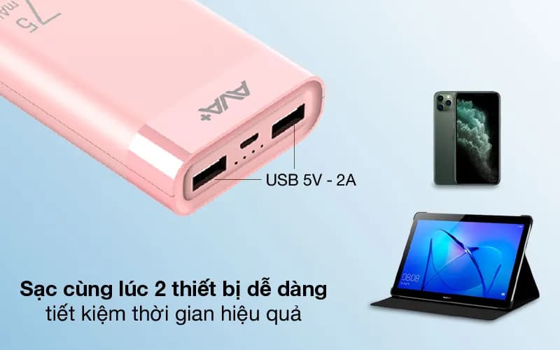 So sánh giá Pin sạc dự phòng 7500 mAh 10W AVA+ LJ JP199 - Tìm sản phẩm giá rẻ nhất - Ảnh 6