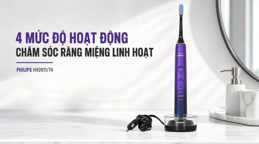 Bàn chải đánh răng điện Philips HX9911/74 - Giá rẻ nhất hôm nay - Ảnh 4