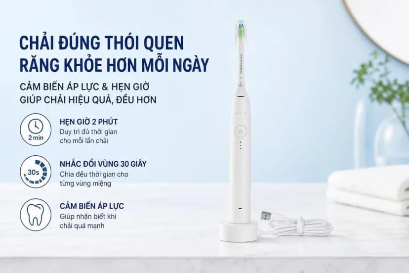 Bàn chải điện Philips HX4031/21 - Giá rẻ nhất hôm nay - Ảnh 2