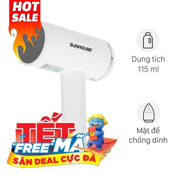 So sánh giá Bàn ủi hơi nước cầm tay Sunhouse SHD2176 1000W rẻ nhất? - Ảnh 2