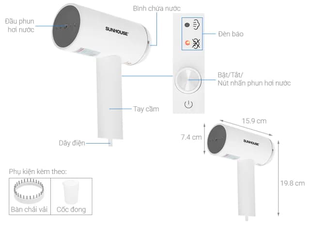 So sánh giá Bàn ủi hơi nước cầm tay Sunhouse SHD2176 1000W rẻ nhất? - Ảnh 9