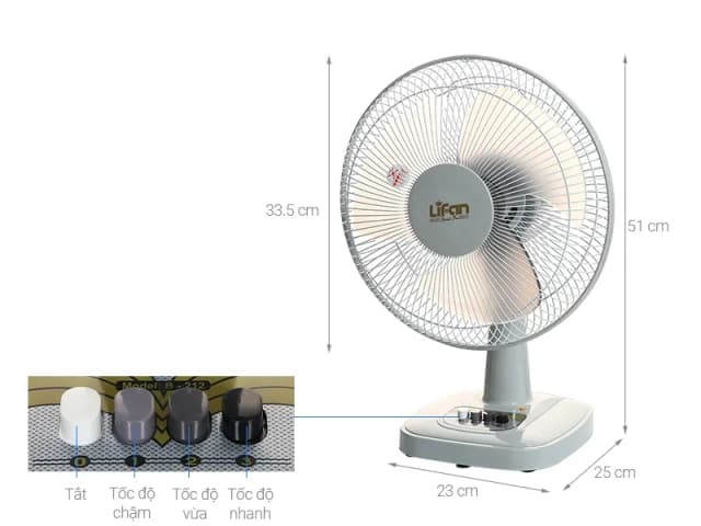 So sánh giá Quạt bàn Lifan 3 cánh B-212 35W rẻ nhất? - Ảnh 2
