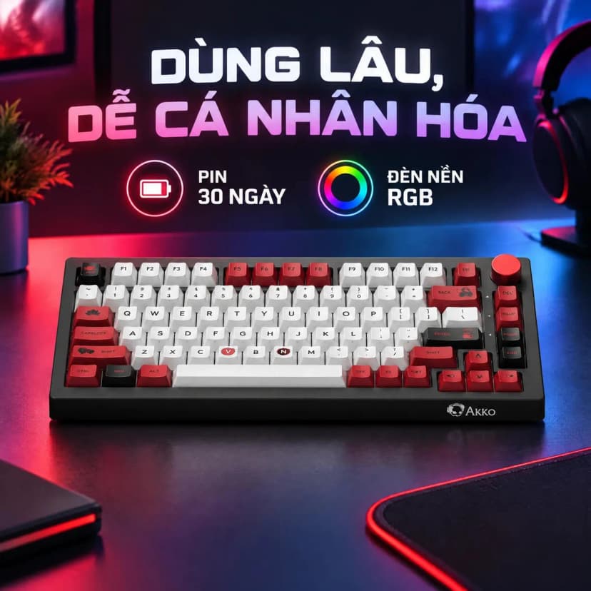 Bàn Phím Cơ Bluetooth AKKO 5075B Plus World Tour Viet Nam - Giá rẻ nhất hôm nay - Ảnh 4