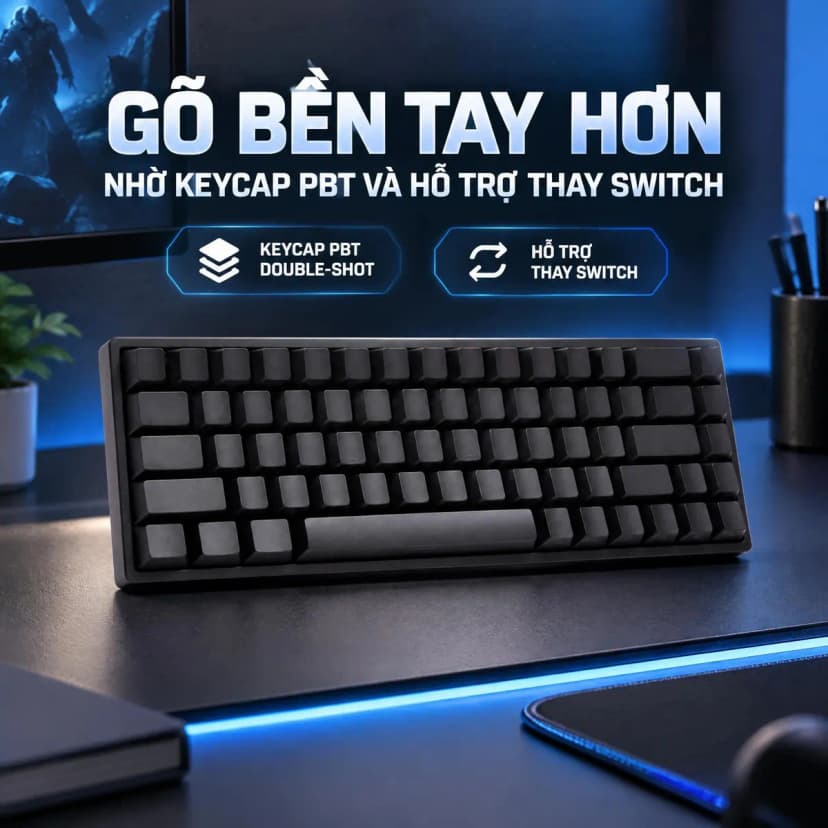 Bàn Phím Cơ Bluetooth Gaming AKKO FUN68 HE Glare Magnetic switch - Giá rẻ nhất hôm nay - Ảnh 5