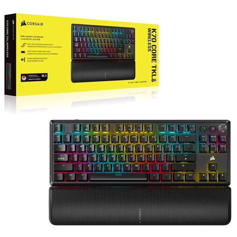 Bàn Phím Cơ Bluetooth Gaming Corsair K70 CORE TKL WL-MLX RED-BLK RGB/CH-914901E-NA - Giá rẻ nhất hôm nay - Ảnh 2
