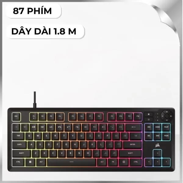 Bàn Phím Có Dây Gaming Corsair K55 CORE TKL RGB/CH-9216065-NA - Ảnh 11