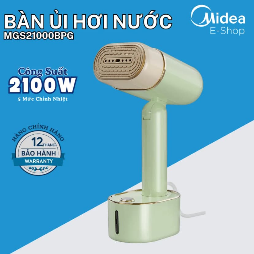 Bàn ủi hơi nước cầm tay Midea MGS21000BPG 2100W - Giá rẻ nhất hôm nay - Ảnh 1