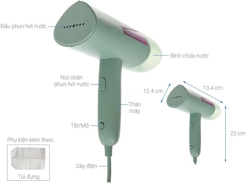 Bàn ủi hơi nước cầm tay Philips STH3010/30 1090W - Giá rẻ nhất hôm nay - Ảnh 8
