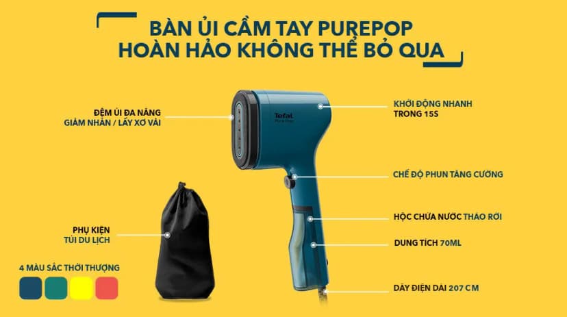 Bàn ủi hơi nước cầm tay Tefal DT2020E1 1300W - Giá rẻ nhất hôm nay - Ảnh 17