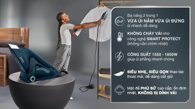 So sánh giá Bàn ủi hơi nước đa năng Tefal 2 trong 1 Duo Power JF4032E0 1850W rẻ nhất? - Ảnh 4