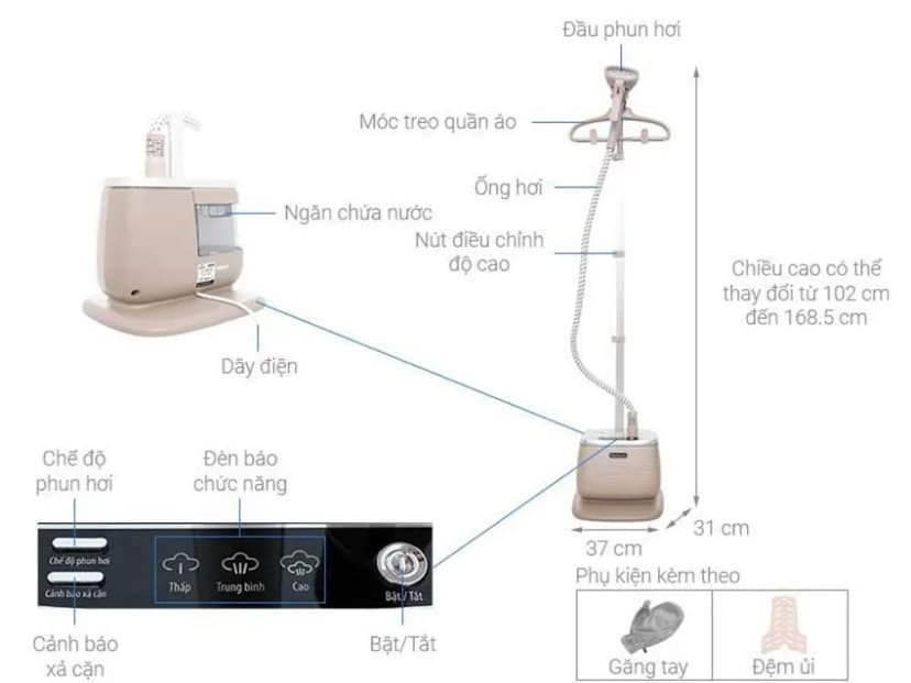So sánh giá Bàn ủi hơi nước đứng BlueStone GSB-3941 1800W - Tìm sản phẩm giá rẻ nhất - Ảnh 13
