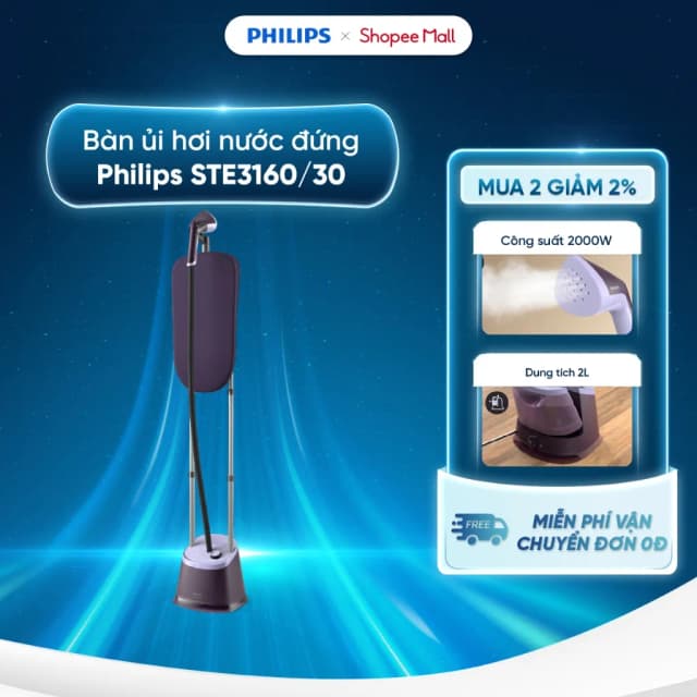 Top 1 so sánh giá Bàn ủi hơi nước đứng Philips STE3160/30 2000W - Tìm sản phẩm giá rẻ nhất - Ảnh 2