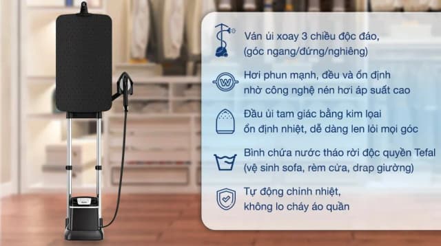 So sánh giá Bàn ủi hơi nước đứng Tefal IXEO Plus QT1510E0 2980W rẻ nhất? - Ảnh 6