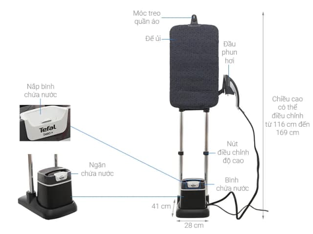 So sánh giá Bàn ủi hơi nước đứng Tefal IXEO Plus QT1510E0 2980W rẻ nhất? - Ảnh 8