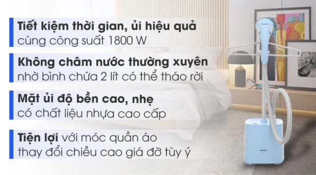 So sánh giá Bàn ủi hơi nước đứng Panasonic NI-GSE050ARA 1800W rẻ nhất? - Ảnh 4