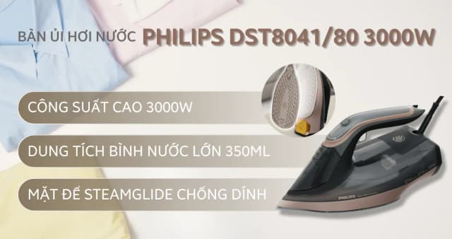 So sánh giá Bàn ủi hơi nước Philips DST8041/80 3000W rẻ nhất? - Ảnh 12