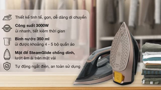 So sánh giá Bàn ủi hơi nước Philips DST8041/80 3000W rẻ nhất? - Ảnh 5