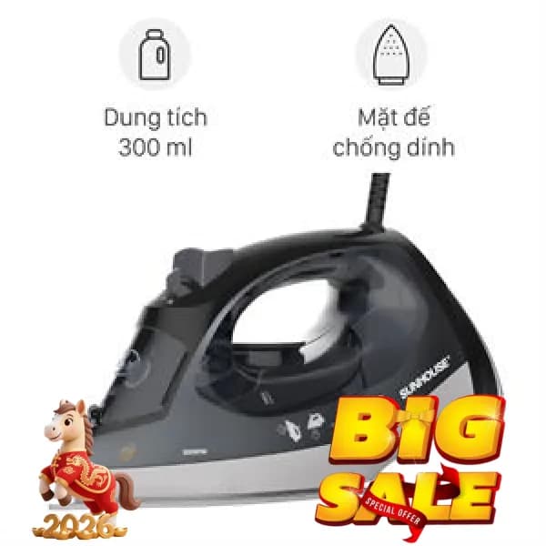 Bàn ủi hơi nước Sunhouse SHD2069 2000W - Ảnh 9
