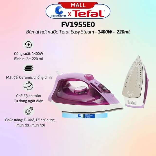 So sánh giá Bàn ủi hơi nước Tefal Easy Steam FV1955E0 1400W rẻ nhất? - Ảnh 11