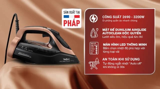 So sánh giá Bàn ủi hơi nước Tefal Ultimate Power Pro FV9E50E0 3200W rẻ nhất? - Ảnh 2