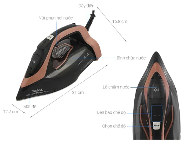 So sánh giá Bàn ủi hơi nước Tefal Ultimate Power Pro FV9E50E0 3200W rẻ nhất? - Ảnh 10