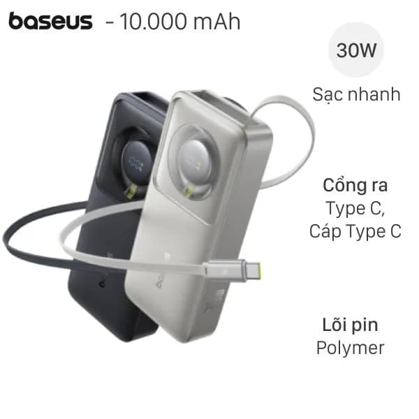 Pin sạc dự phòng 10000mAh Type C PD QC 3.0 22.5W Baseus Qpow 3 Ultra PPFLS-1022 kèm Cáp Lightning và Type C - Giá rẻ nhất hôm nay - Ảnh 20
